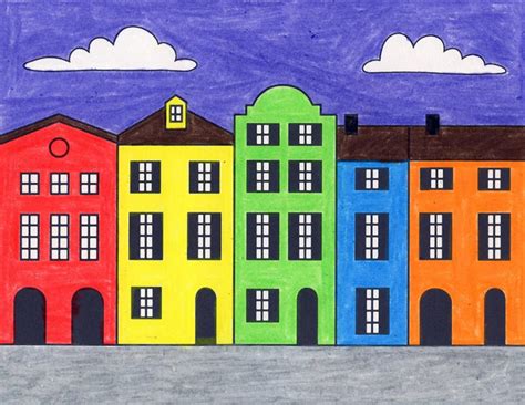 Colored Kid House Coloring House For Kids Coloring Pages For Kids