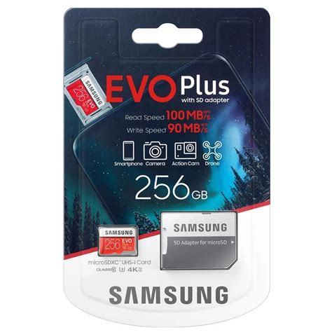 Samsung Evo Plus 256gb Micro Sd Card Sdxc Uhs I U3 4k Mobile Phone Tf