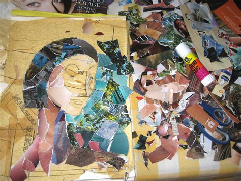 BOOK ARTS , ALTERED BOOKS, AND MAIL ART My Way: Torn paper collage ...
