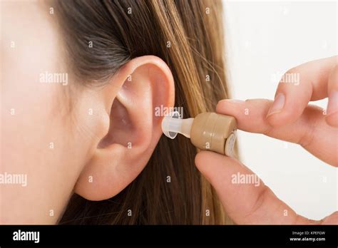 Hearing Aid Woman High Resolution Stock Photography And Images Alamy
