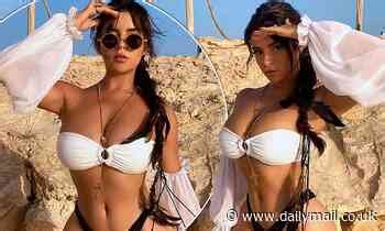 Demi Rose Puts On An Eye Popping Display In A Black And White Thong