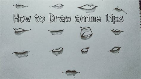 How To Draw Anime Lips Youtube