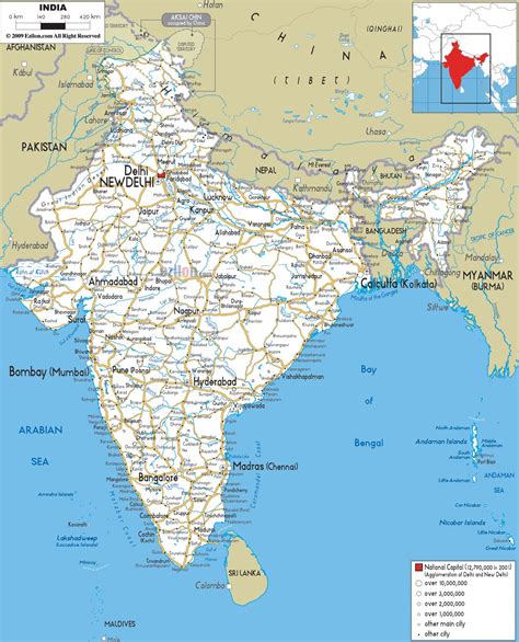 South India Road Map Road Map Of South India Southern Asia Asia