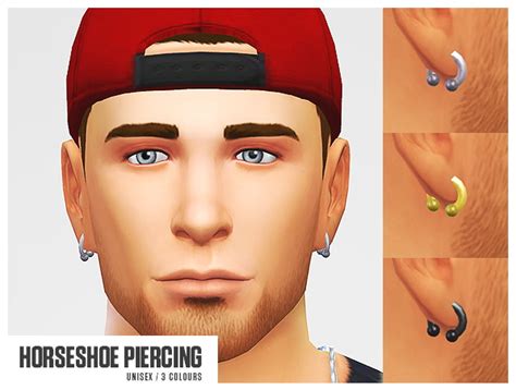 Horseshoe Piercing And Chainlink Necklace At Lumialover Sims Sims 4 Updates