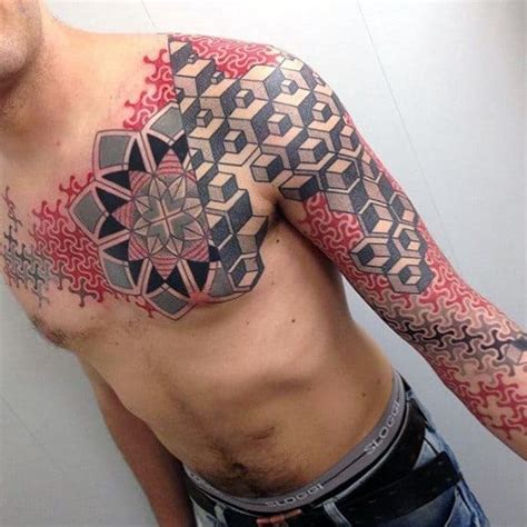 3d tattoos are another trending tattoos for men. 70 Different Tattoos For Men - Unique Ink Deisgn Ideas