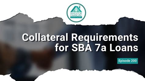 Collateral Requirements For Sba 7a Loans Youtube