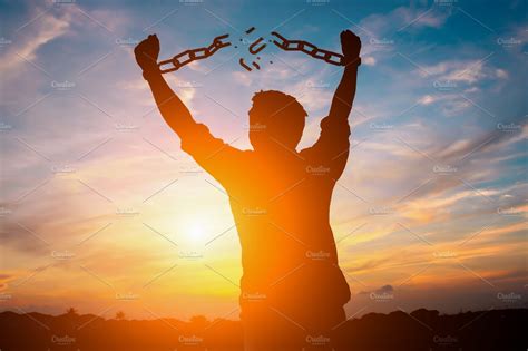 The advantage of transparent image is that it can be used efficiently. broken chains in sunset ~ People Photos ~ Creative Market