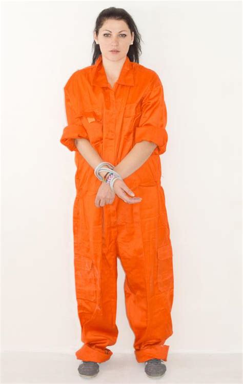 Orange Inmate Prisoner Costume For Women Orange County Prison Costumea Ba