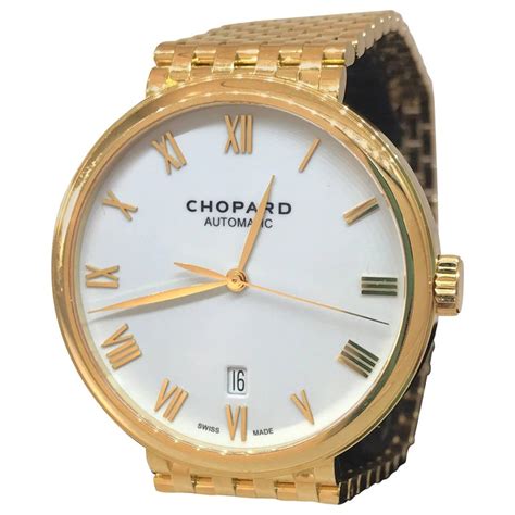 Chopard Classic 18 Karat Gold Case And Bracelet White Dial Automatic