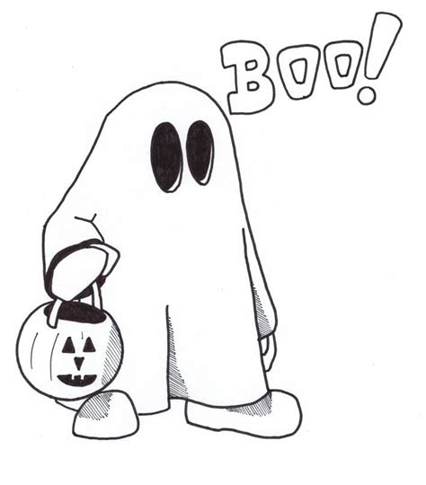 Cute big bird and pumpkin halloween coloring page. Free Printable Ghost Coloring Pages For Kids