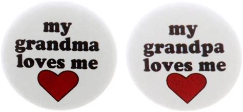 Set 2 My Grandma Grandpa Loves Me 125 Pinback Buttons