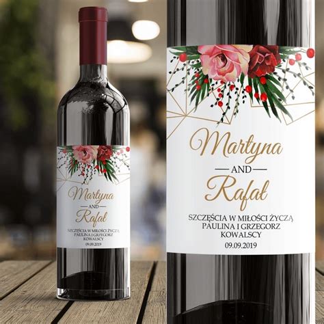 Życzenia do księgi gości dla pary młodej. Etykieta Na Wino Dla Pary Młodej Na Prezent Weselny ...