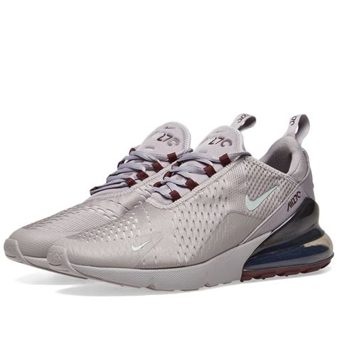 Nike Air Max 270 Grey Silver And Burgundy End