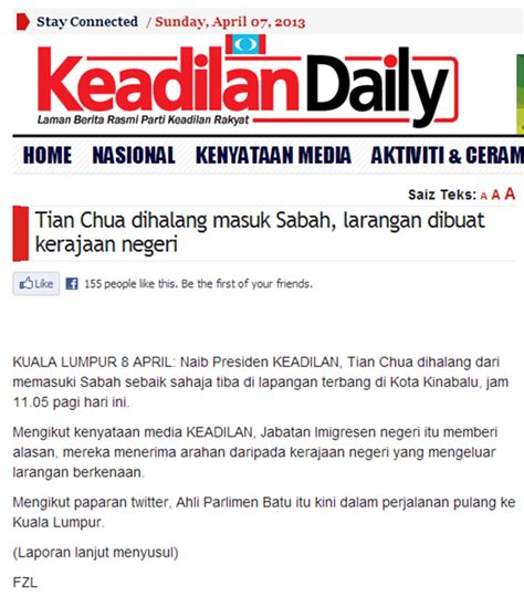 Tian chua is currently the member of parliament for the batu constituency in kuala lumpur. AMEK KAU!!! TERKINI : Tian Chua Diusir Balik KL - Bumi ...