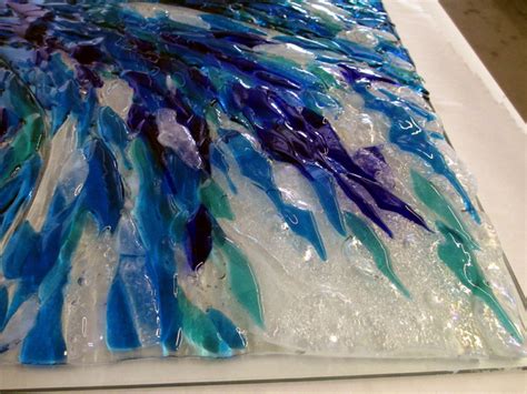Fused Glass “wave” Mural Designer Glass Mosaics