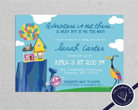 Disney Up Baby Shower Greatest Adventure Invitation Adventure Is Out