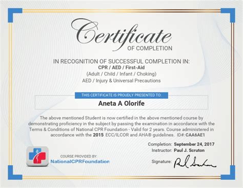 Don't purchase your certification unless you're absolutely satisfied! cpr certificate of completion