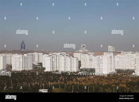 Panoramic View Of Ashgabat The Capital Of Turkmenistan In Central Asia
