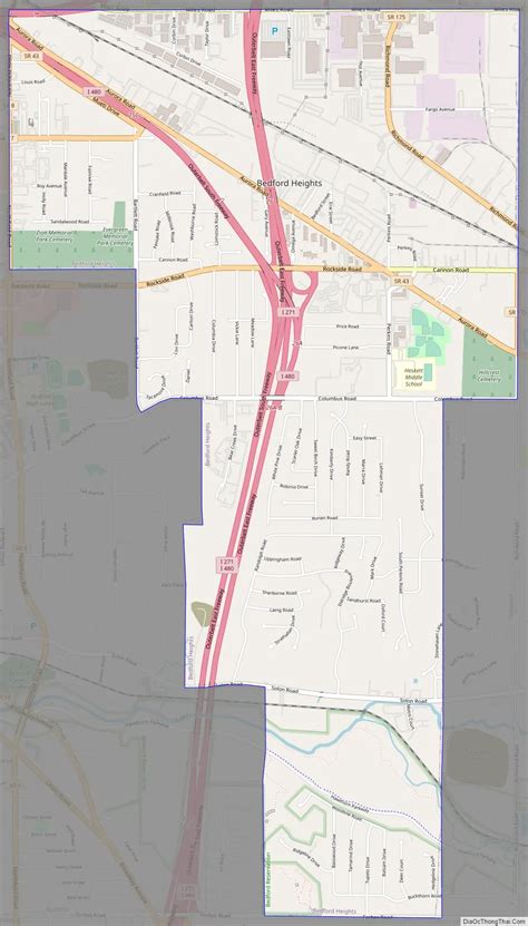 Map Of Bedford Heights City