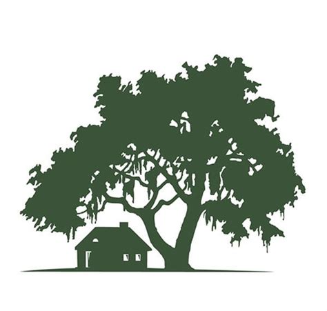 House And Oak Tree Silhouette Landscape Download Page Oak Tree