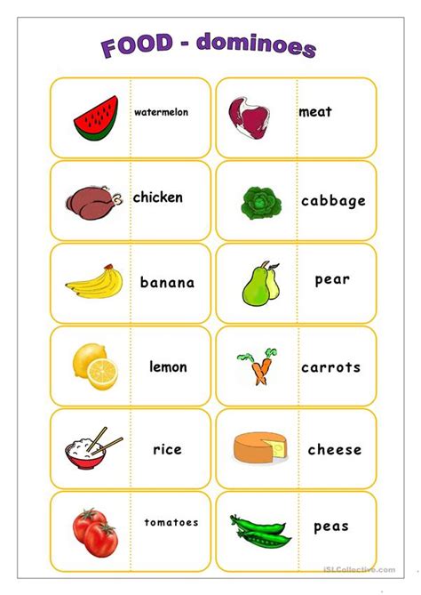 After you practice the food vocabulary, check out food bingo cards, game cards, and english wordsearch worksheets for your class. Food flashcards worksheet - Free ESL printable worksheets made by teachers
