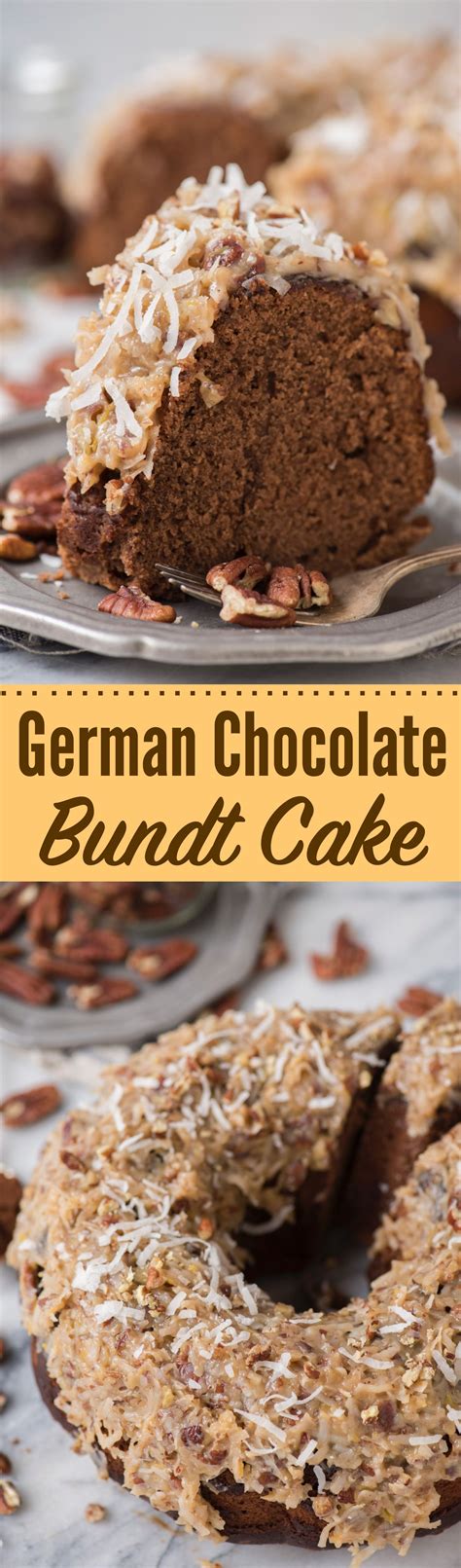 The cake is plenty sweet with all that delicious frosting. Rich and chocolatey german chocolate bundt cake with ...