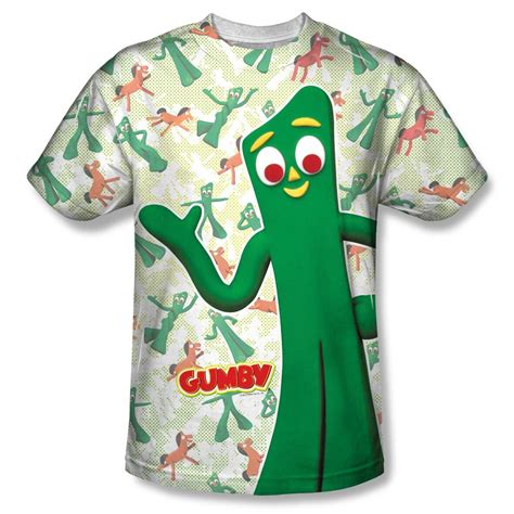 Gumby Shirt Waving Sublimation Shirt Gumby Waving Sublimation Shirts Sublime Shirt Mens