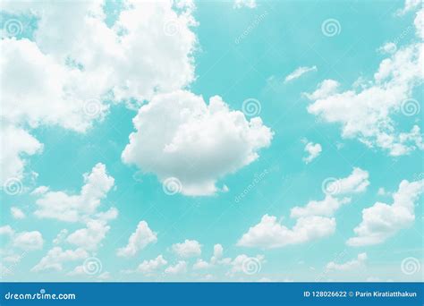 Cloud On Blue Sky Background Vintage Effect Style Picture Stock Photo