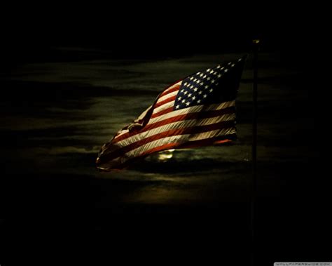 American Flag Lit By A Full Moon Ultra Hd Desktop Background Wallpaper For 4k Uhd Tv