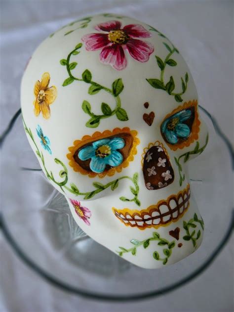 Sugar Skull Cake Arte De Calavera De Alfeñique Pastel De Halloween