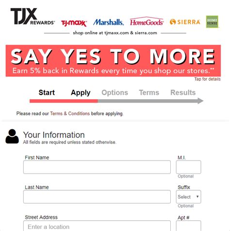 Then, the credit card application gets review. Payment Process For TJX Credit Card Bill Online