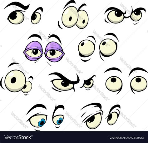 Cartoon Eyes With Different Expressions Royalty Free Vector