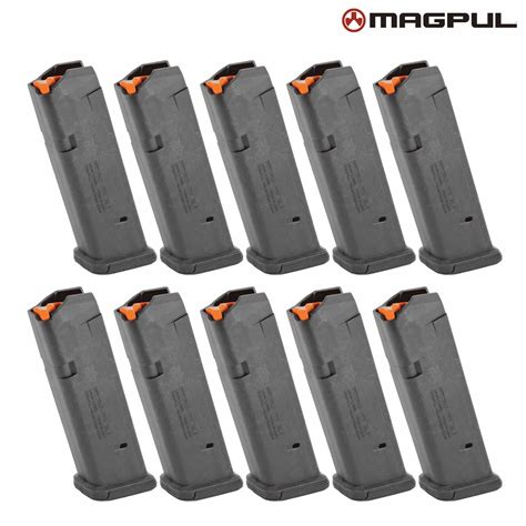 Magpul Pmag 17 Gl9 9mm 17 Round Magazine For Glock 17 Pistols 10 Pack
