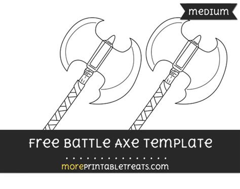 Battle Axe Template Medium