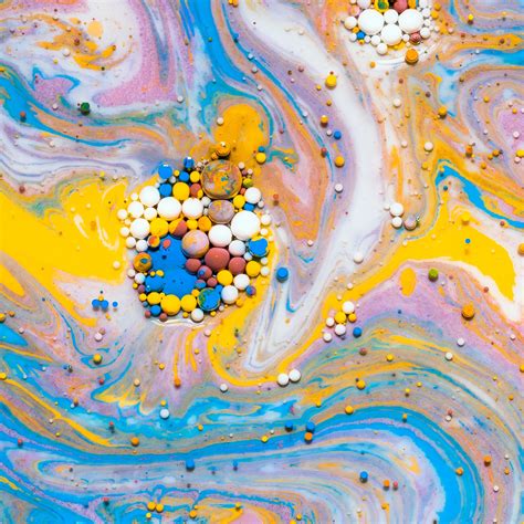 Download Wallpaper 2780x2780 Bubbles Paint Liquid Mixing