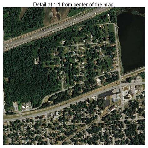 Aerial Photography Map Of Lake Station In Indiana