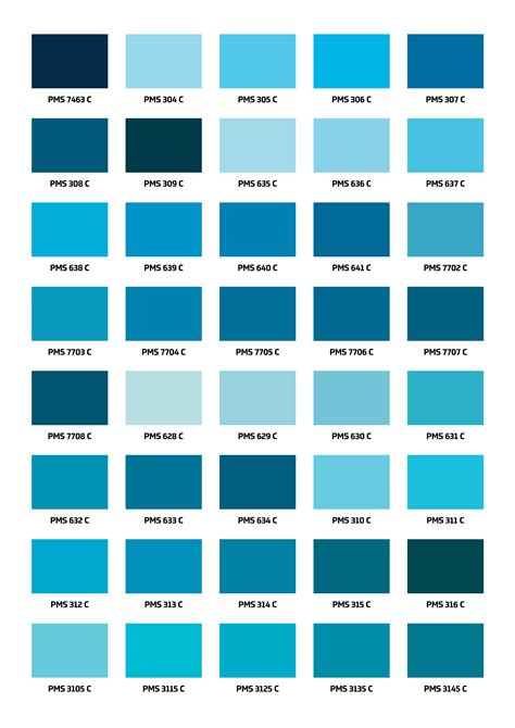 Pantone Blue Colour Chart Ral Colour Standard Blue Color Chart