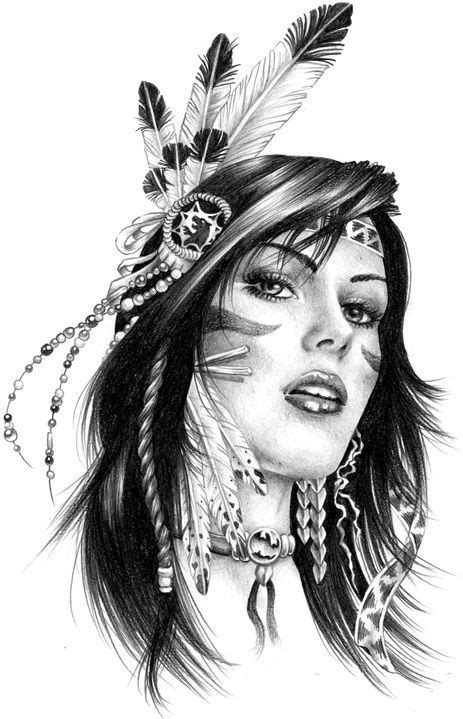 She With The Feathers Native Indian Girl Woman Art Print Glossy Zindy