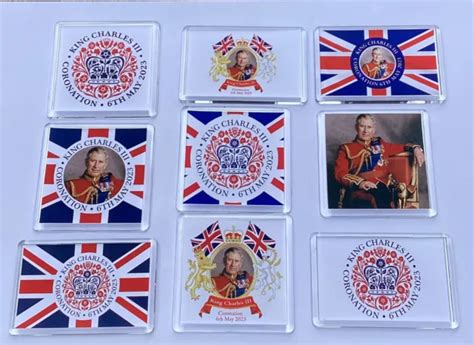 King Charles Iii Coronation 2023 Souvenir Fridge Magnets Choice Of 9