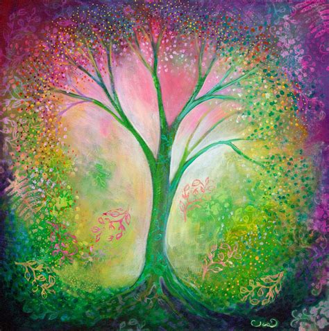 Mystical Tree Of Life Art Fine Art Print Di Jenlo Etsy