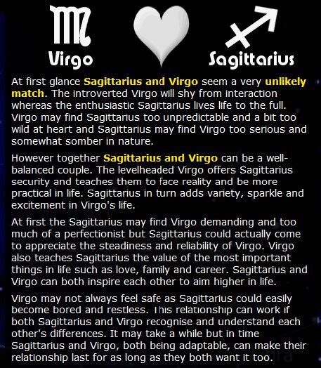 While the sagittarians could be turned to discovering the secrets of the universe and gaining knowledge on that subject, the virgo people are more focused on everyday matters and. 17 Best images about Sagittarius on Pinterest ...