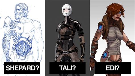 Talis “official” Face A Cyborg Shepard And Other Bioware Sketches