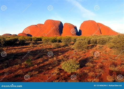 Landscape View Of Kata Tjuta Olga At Sunset In Uluru Kata Tjuta