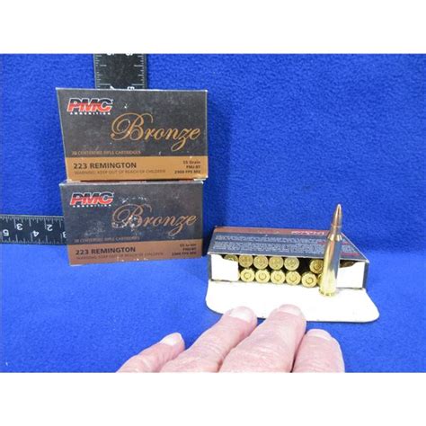 223 Rem 55gr Fmj Bt Pmc Bronze Cartridges