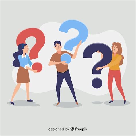 Premium Vector People Holding Question Marks