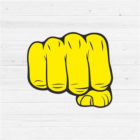 Power Fist Hand Svg Clipart Power Svg Male Punch Svg Peace Sign