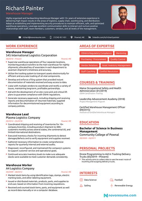 Warehouse Resume Free Letter Templates