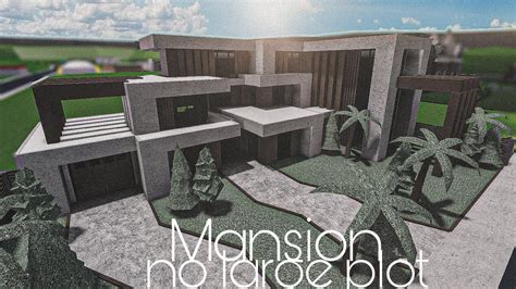 Roblox Bloxburg Modern Mansion No Large Plot House Build Youtube