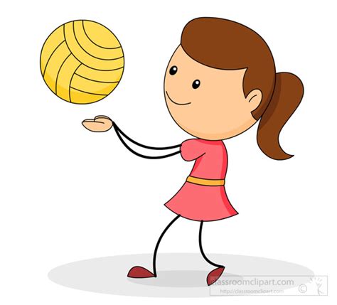 Volleyball Clipart Girl Playing Vollyball 0115 Classroom Clipart