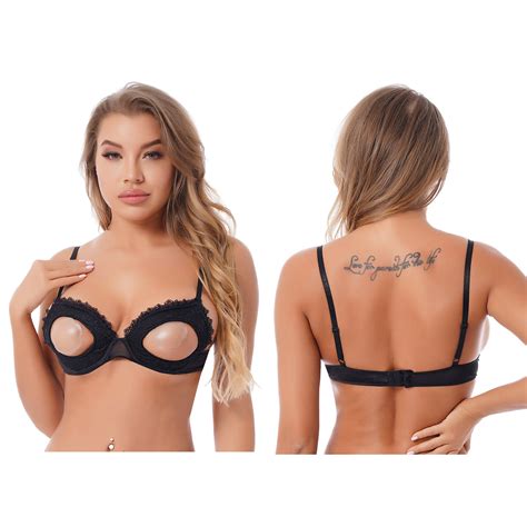 Sexy Women Underwire Lace Bra Tops Nightclub Open Nipple Bras Bralette Nightwear Ebay